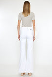 HIGH RISE WHITE FLARE JEANS-KC7410WT