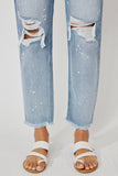 HIGH RISE SLIM STRAIGHT JEANS-KC8708M