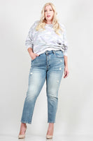 PLUS SIZE SKINNY WITH DESTROY
