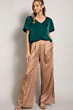 V-NECK PUFF SLEEVE BLOUSE TOP