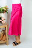 High Waisted Solid Woven Skirt