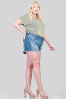 PLUS SIZE LONG INSEAM SHORT